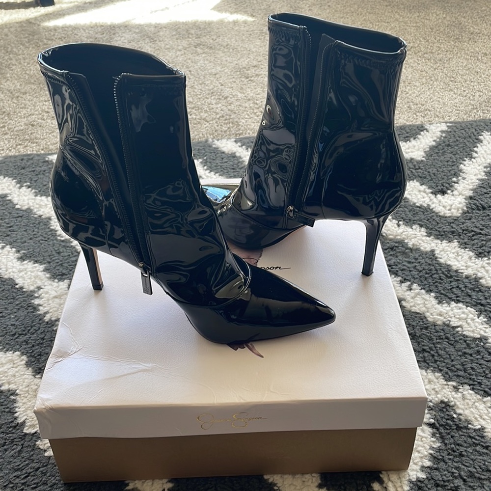 Jessica Simpson Black Alliye Stiletto Heel Booties